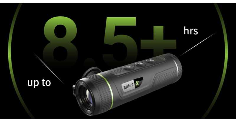 Žiūronai PIXFRA MILE 2 PFI-M625 640×512 25mm 1x-8x 50Hz Wi-Fi termovizorius