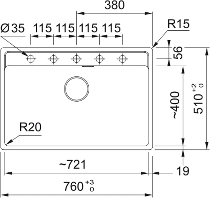 Plautuvė Franke MRG 610-72 Polar baltas, rankinis ventilis plieno
