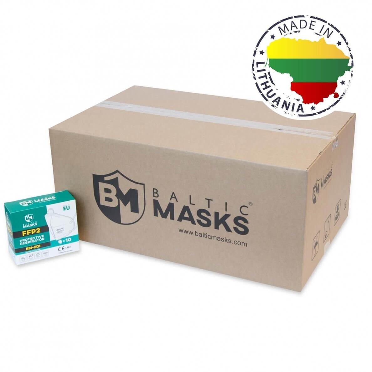 Baltic Masks FFP2 Respiratoriai be vožtuvo (480vnt.) BM001, žema kaina Varle.lt