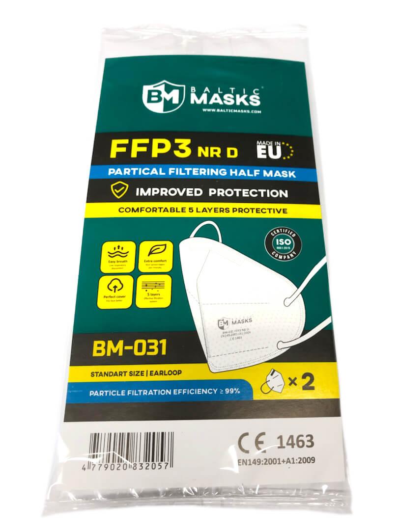 Baltic Masks Respiratorius FFP3 (2vnt.) BM031 NR D, žema kaina Varle.lt