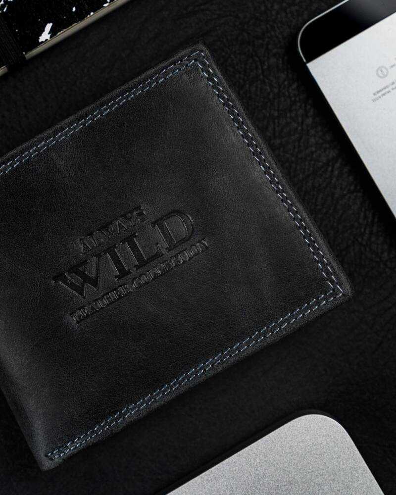 Always Wild „Wild N0035-CHM“ RFID odinė vyriška piniginė