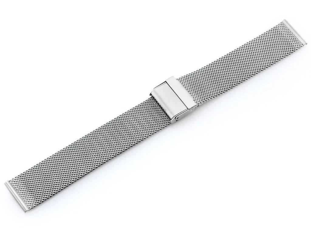 Pacific M6 bracelet - HQ mesh - 18mm sidabrinis