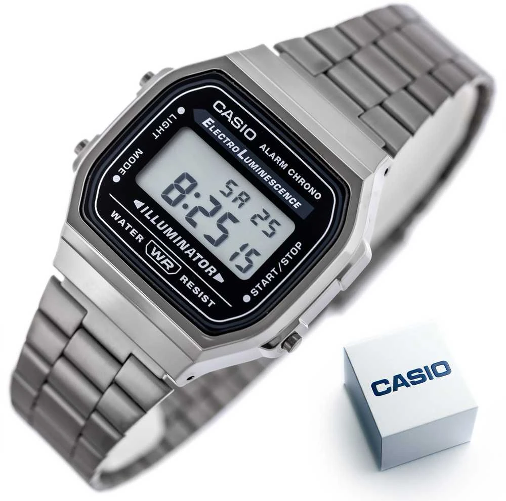Laikrodis vyrams CASIO A168WGG-1A (zd088e) - KLASYKA + BOX