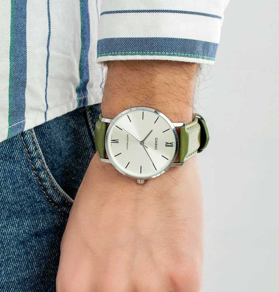 Laikrodis CASIO MTP-VT01L-3B MEN'S WATCH + BOX