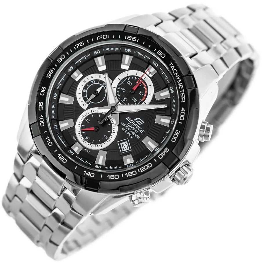 CASIO EDIFICE vyriškas laikrodis EFR-539D-1A - 10ATM (zd114a) + dėžutė