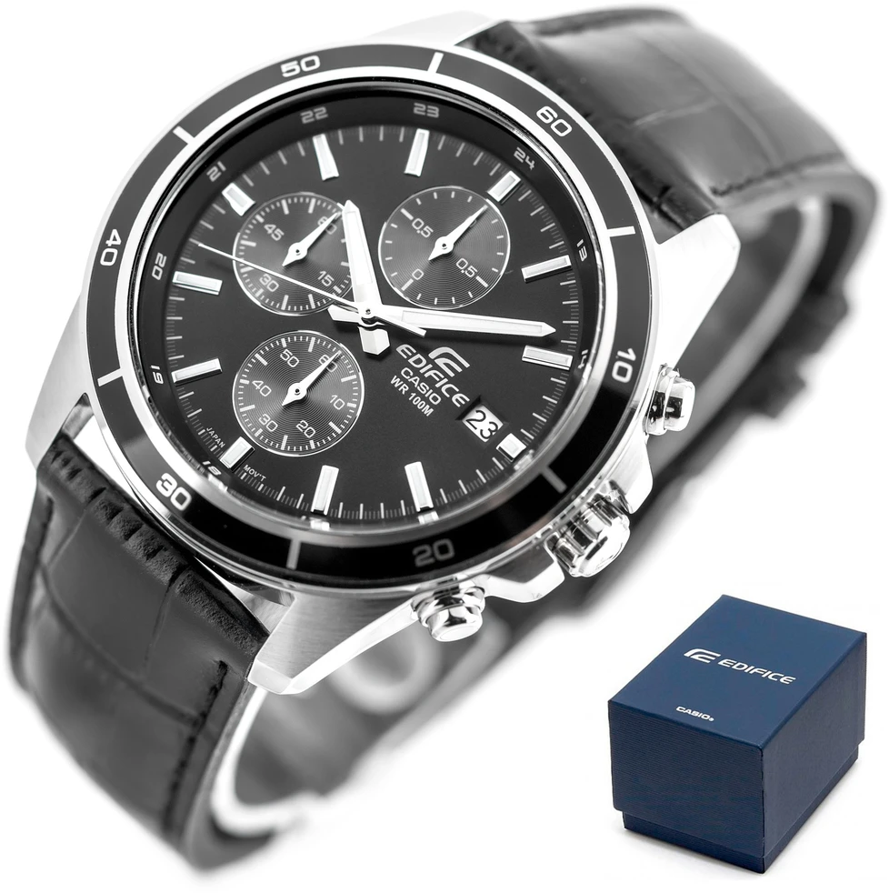 CASIO EDIFICE VYRIŠKAS LAIKRODIS Chronografas EFR-526L-1AV + BOX