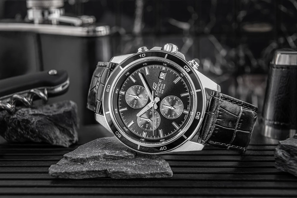 CASIO EDIFICE VYRIŠKAS LAIKRODIS Chronografas EFR-526L-1AV + BOX