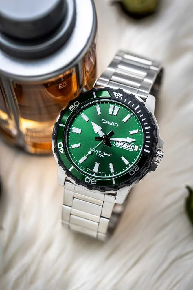 Casio kolekcija MTD-125D-3A vyriškas laikrodis + dėžutė