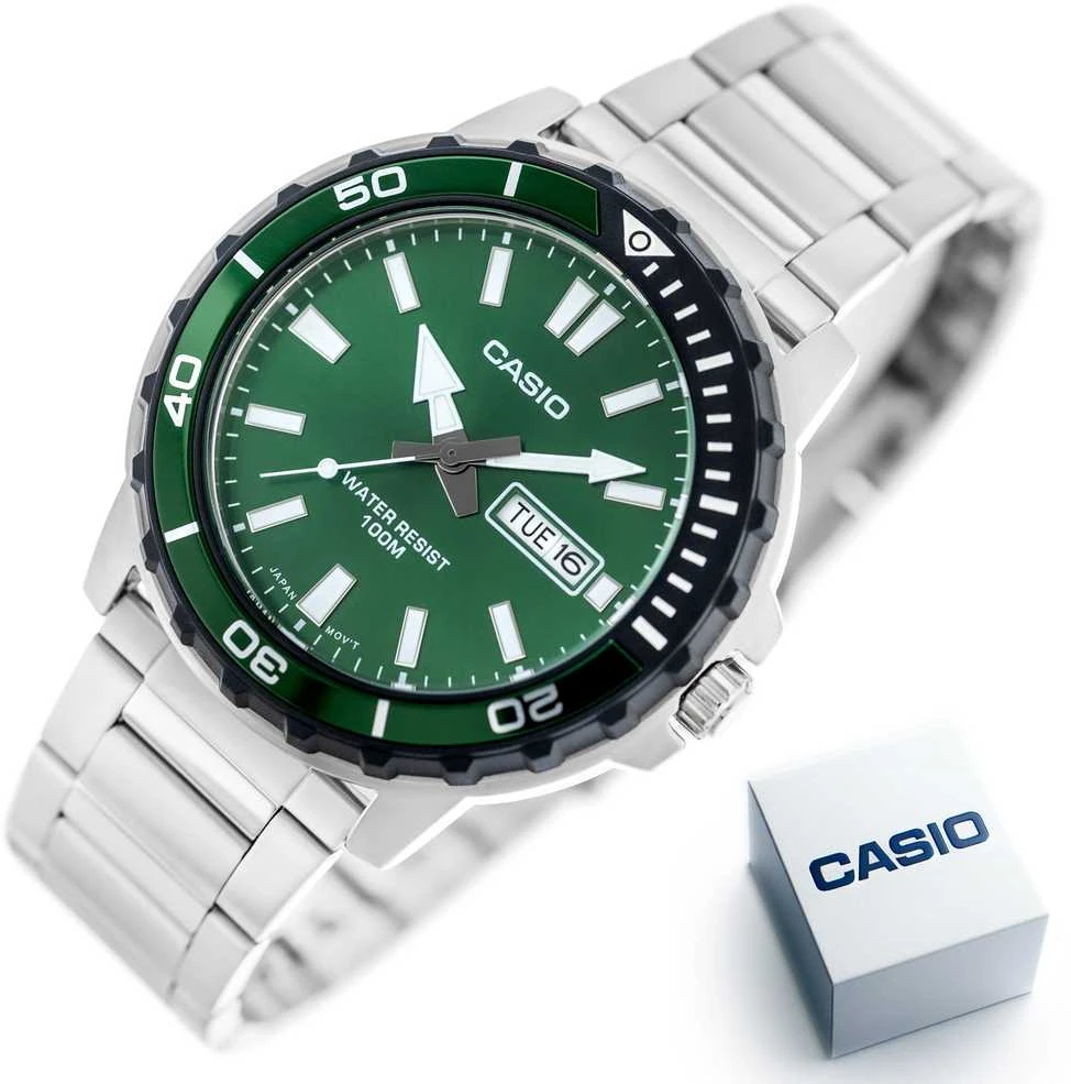 Casio kolekcija MTD-125D-3A vyriškas laikrodis + dėžutė
