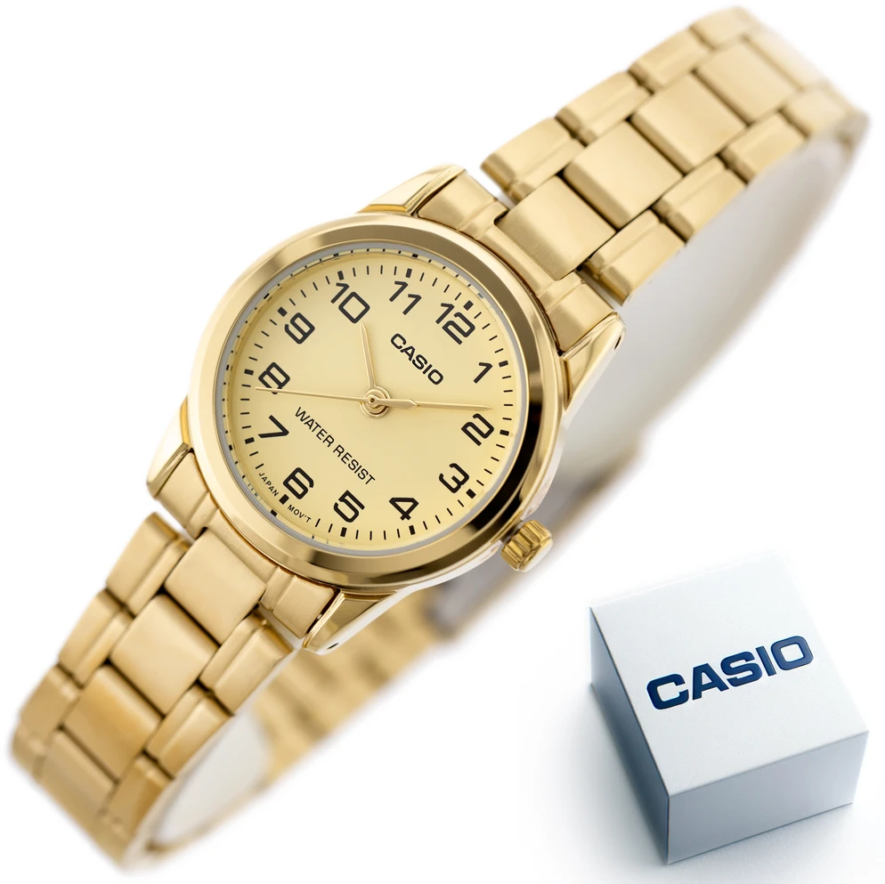 Laikrodis moterims CASIO LTP-V001G-9BUDF (zd589c) + dėžutė
