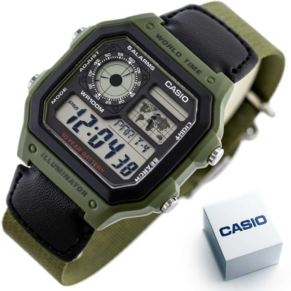 Laikrodis vyrams CASIO AE-1200WHB-3B + BOX