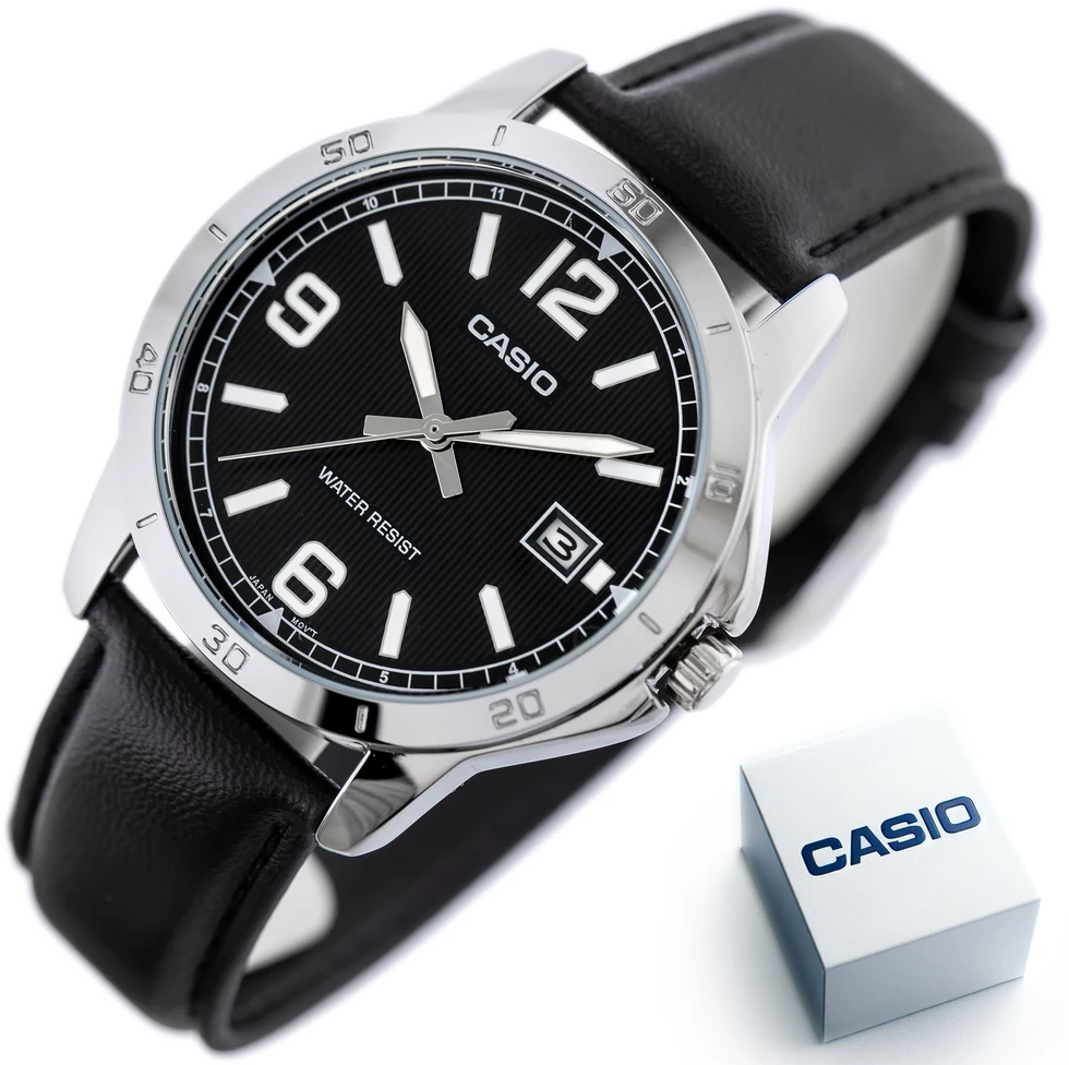 Laikrodis vyrams CASIO MTP-V004L-1B + dėžutė