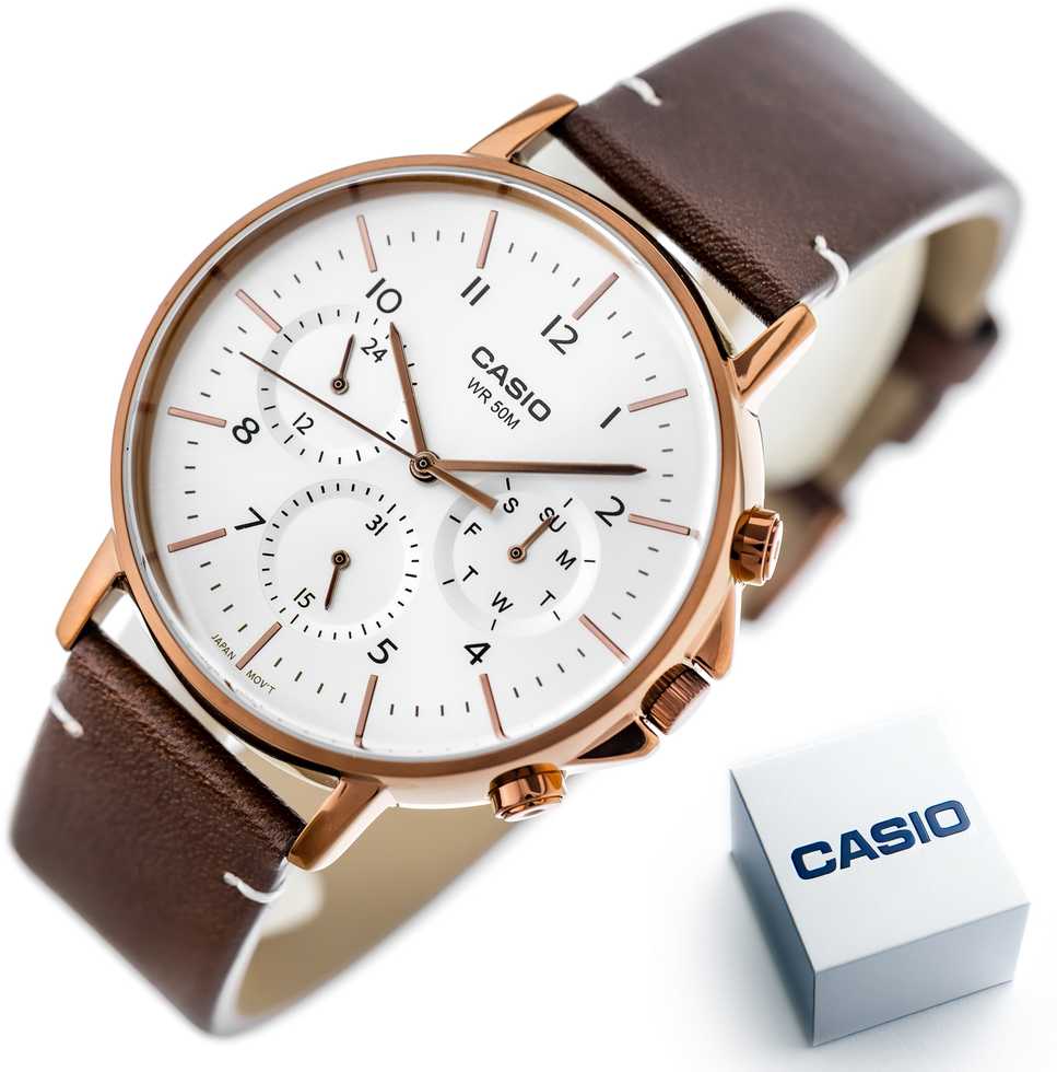 CASIO MTP-E321RL-5A VYRIŠKAS LAIKRODIS (zd190b) + DĖŽUTĖ