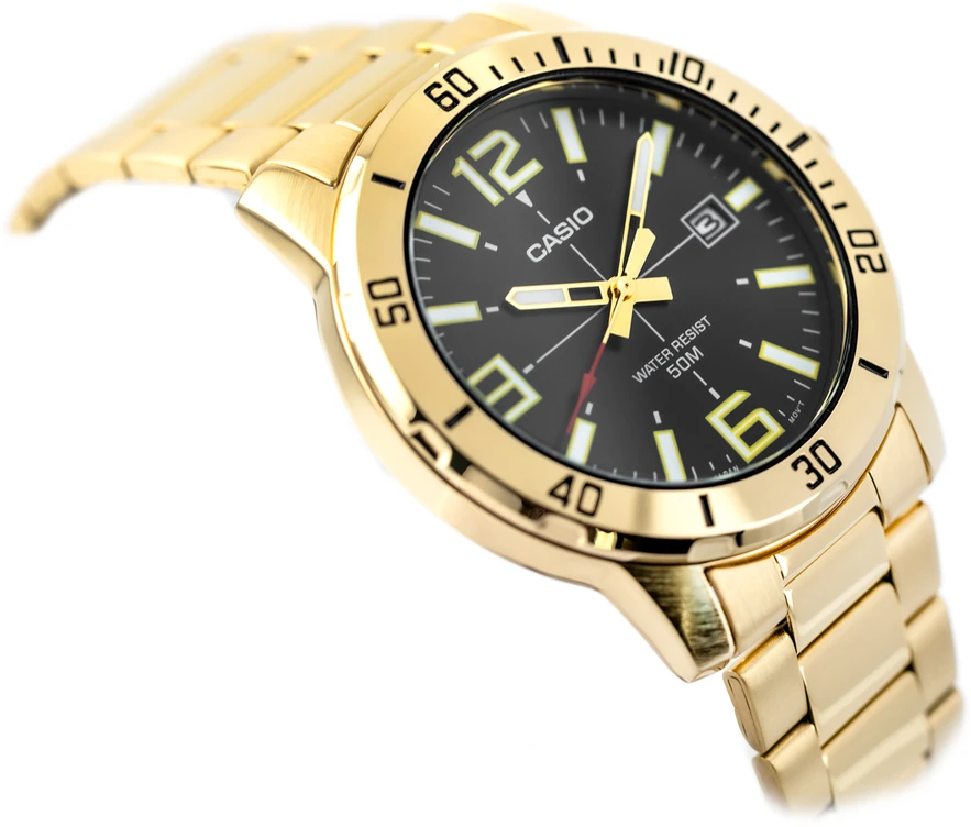 Laikrodis CASIO MTP-VD01G-1B MEN'S WATCH + BOX