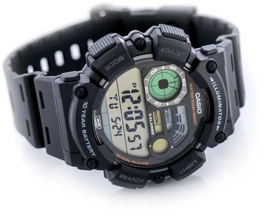 Laikrodis vyrams CASIO Digital Moonphase WS-1500H-1A + BOX