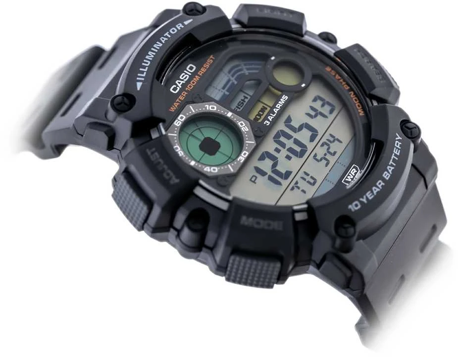 Laikrodis vyrams CASIO Digital Moonphase WS-1500H-1A + BOX