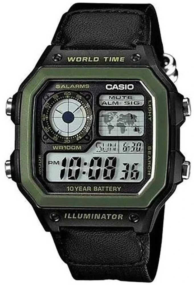 CASIO sportinis vyriškas laikrodis AE-1200WHB-1B + dėžutė (zd146d)