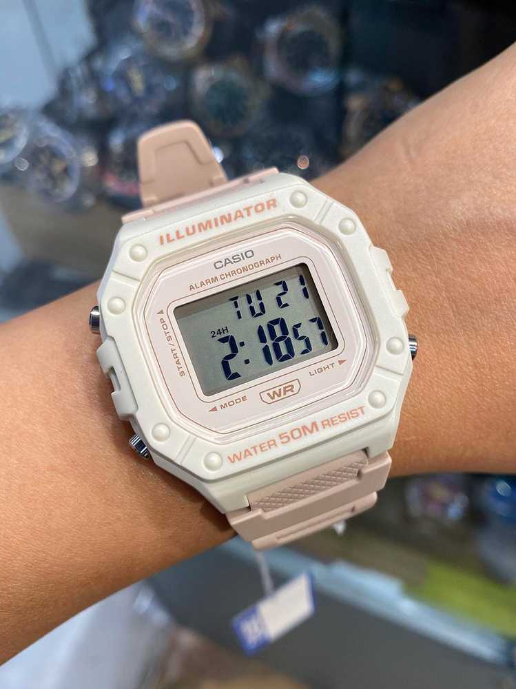 CASIO UNISEX LAIKRODIS W-218HC-4A2 + DĖŽUTĖ (zd208i)