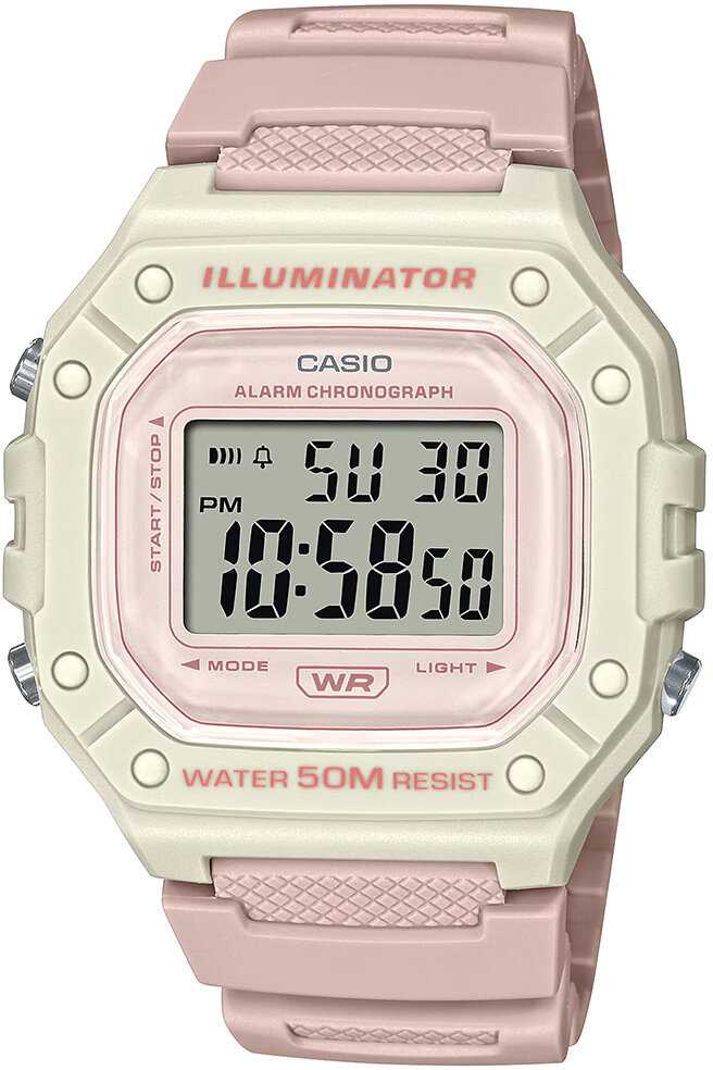 CASIO UNISEX LAIKRODIS W-218HC-4A2 + DĖŽUTĖ (zd208i)