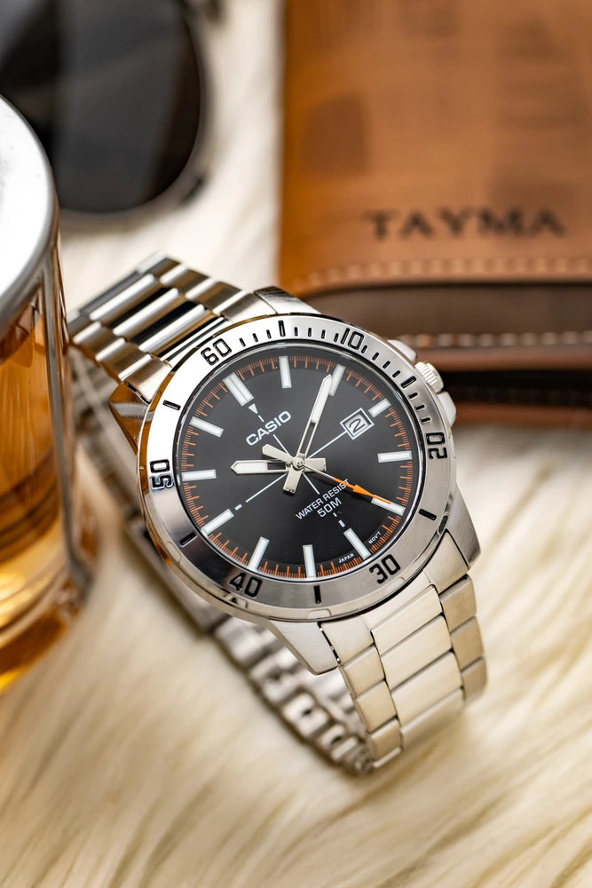 Casio Vyriškas laikrodis MTP-VD01D-1E2VUDF (zd185j) + DĖŽUTĖ