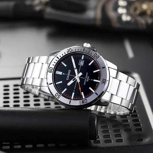 Casio Vyriškas laikrodis MTP-VD01D-1E2VUDF (zd185j) + DĖŽUTĖ