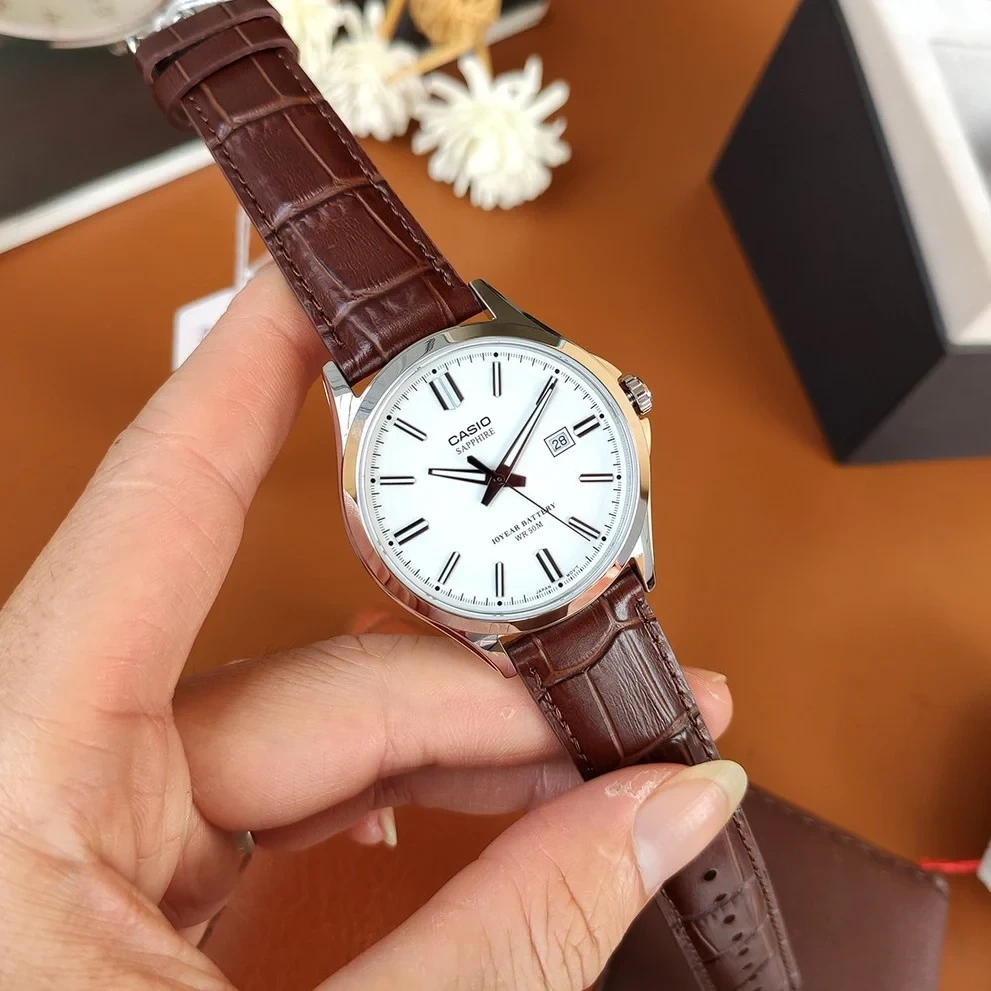 „Casio“ vyriškas laikrodis MTS-100L-7A+ BOX (zd237b) „Sapphire“