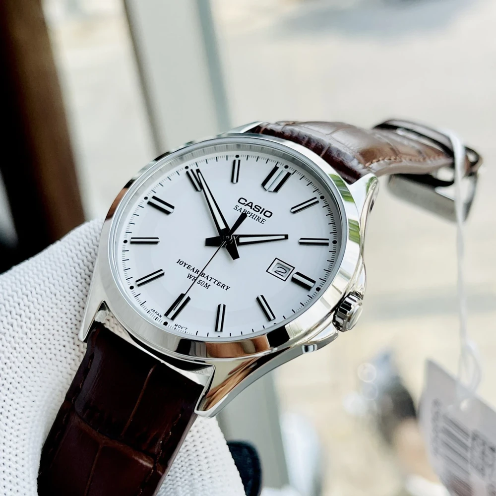 „Casio“ vyriškas laikrodis MTS-100L-7A+ BOX (zd237b) „Sapphire“