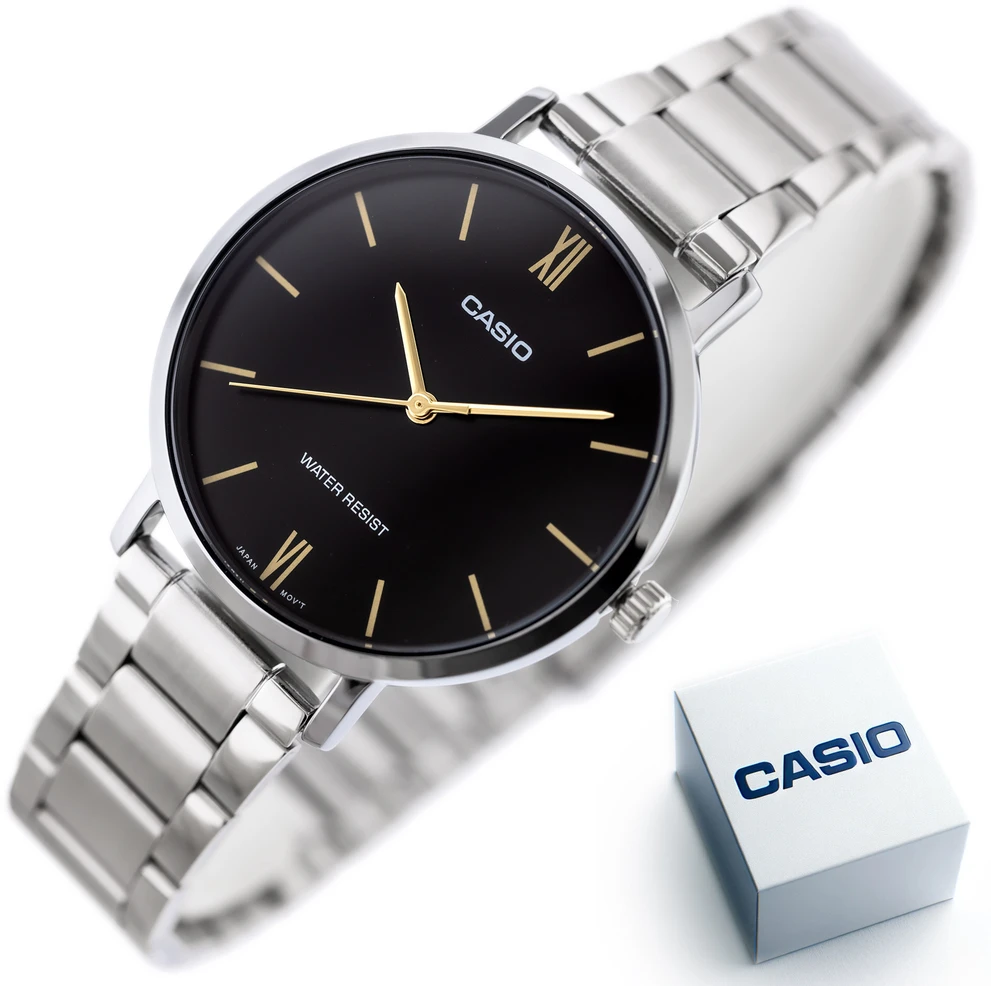 Laikrodis moterims CASIO LTP-VT01D-1B KLASYKA + dėžutė
