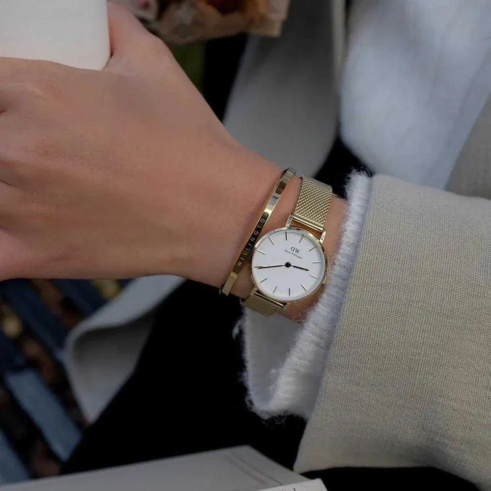 Laikrodis DANIEL WELLINGTON WOMEN'S WATCH DW00100348 - Petite Evergold 32mm
