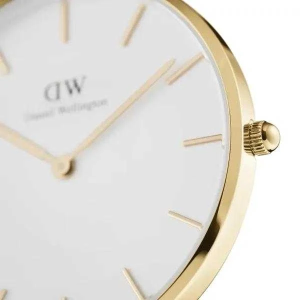 Laikrodis DANIEL WELLINGTON WOMEN'S WATCH DW00100350 - Petite Evergold 28mm