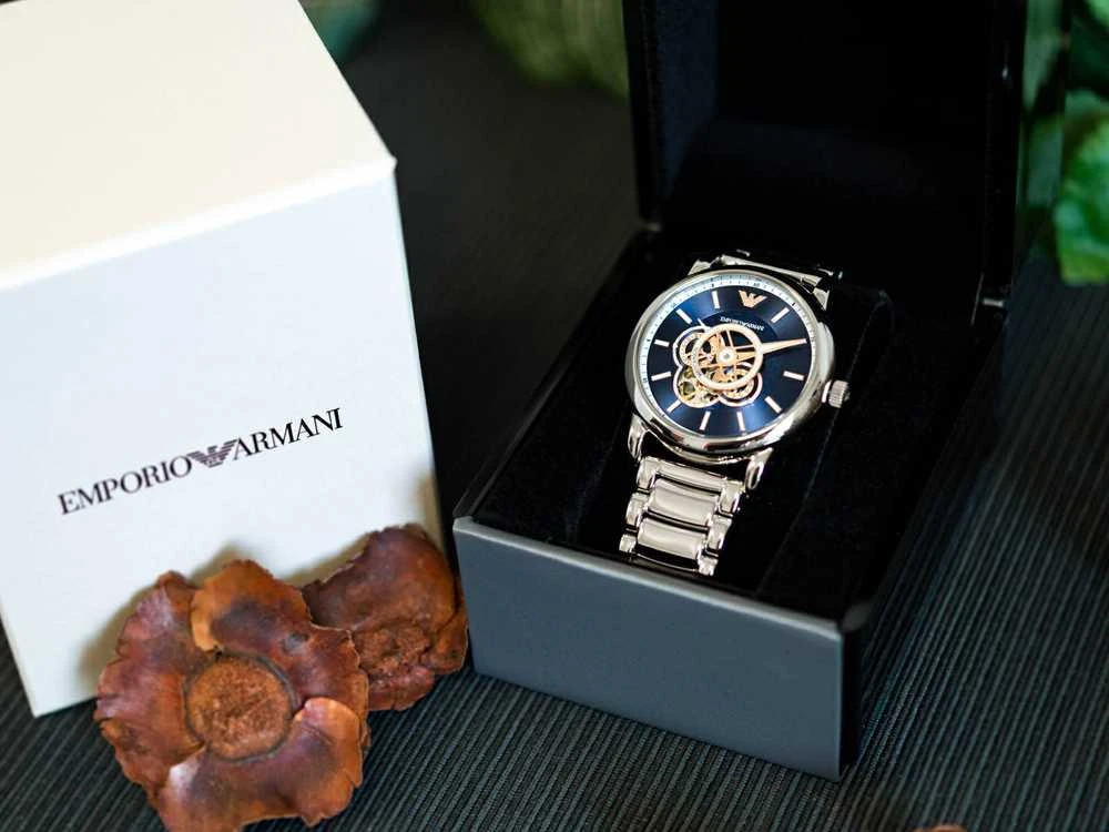 EMPORIO ARMANI LUIGI Open Heart AUTOMATIC vyriškas laikrodis AR60036