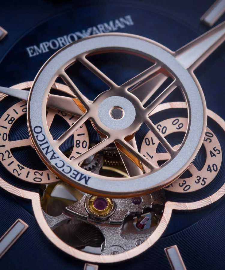 EMPORIO ARMANI LUIGI Open Heart AUTOMATIC vyriškas laikrodis AR60036
