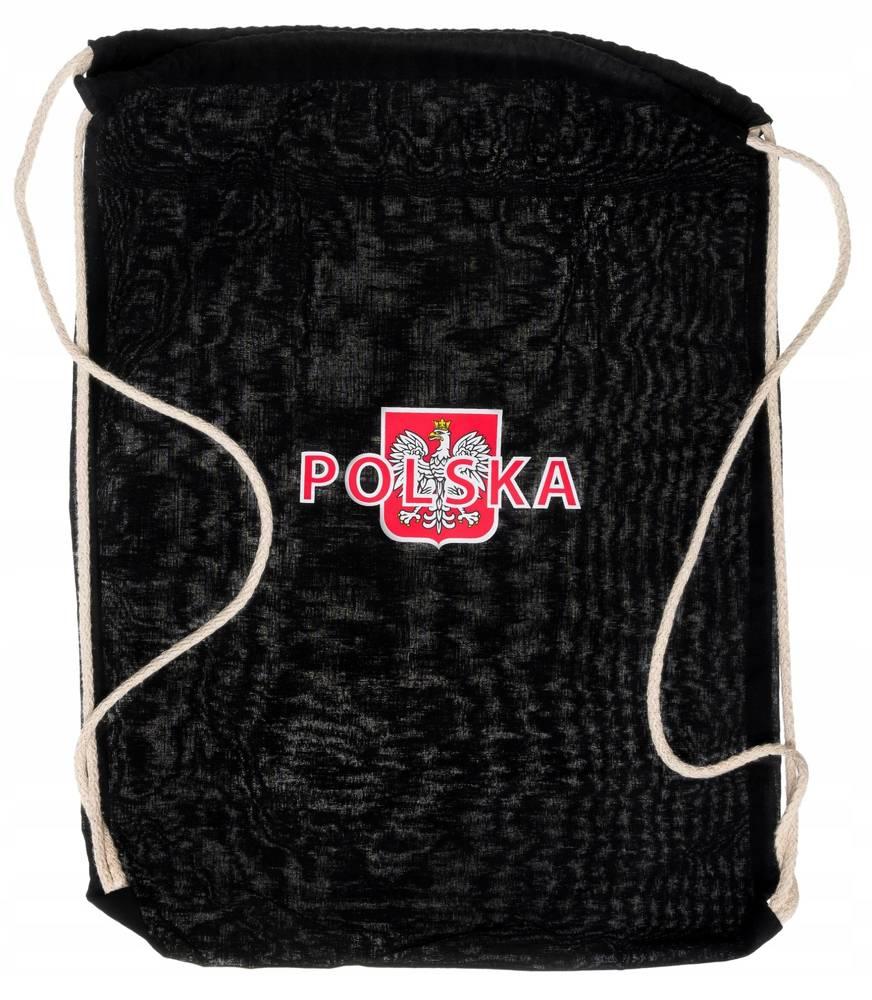 Inny Juodas, medvilninė kuprinė-maišelis su patriotiniu motyvu