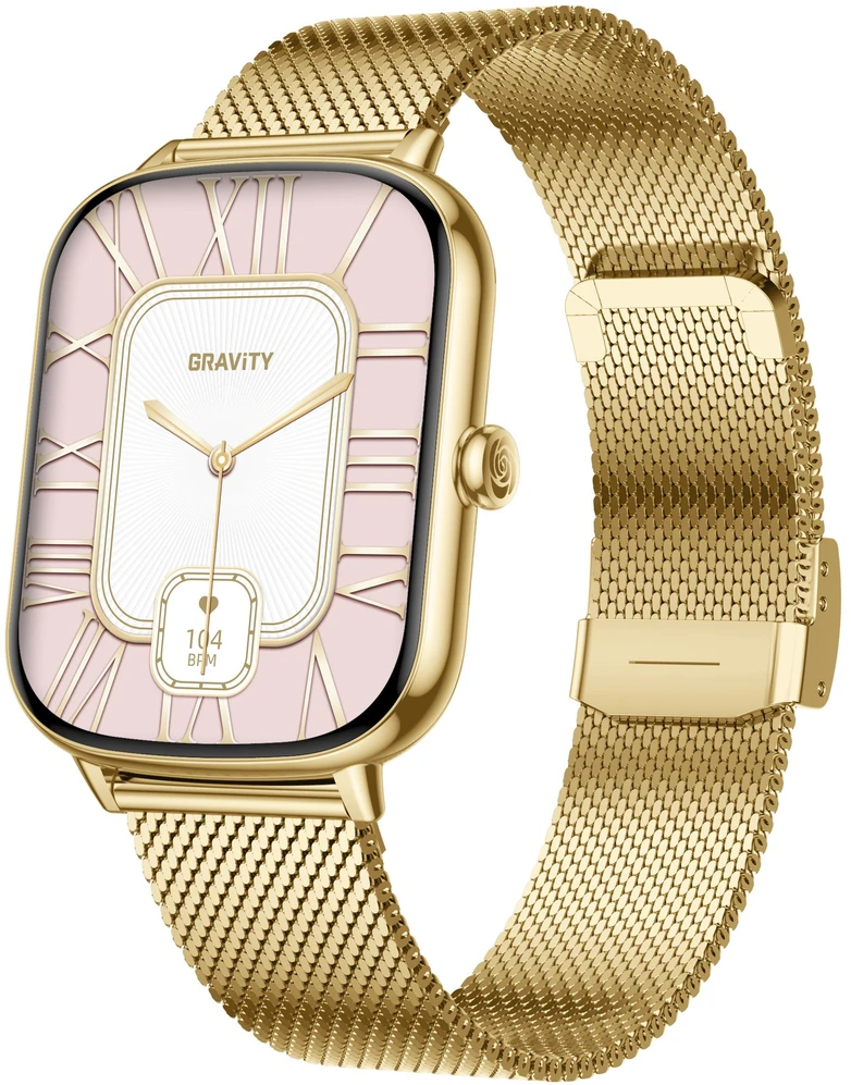 Išmanusis laikrodis DAMSKI GRAVITY GT30-2 - ROZMOWY BLUETOOTH, DODATKOWY PASEK (sg058b)