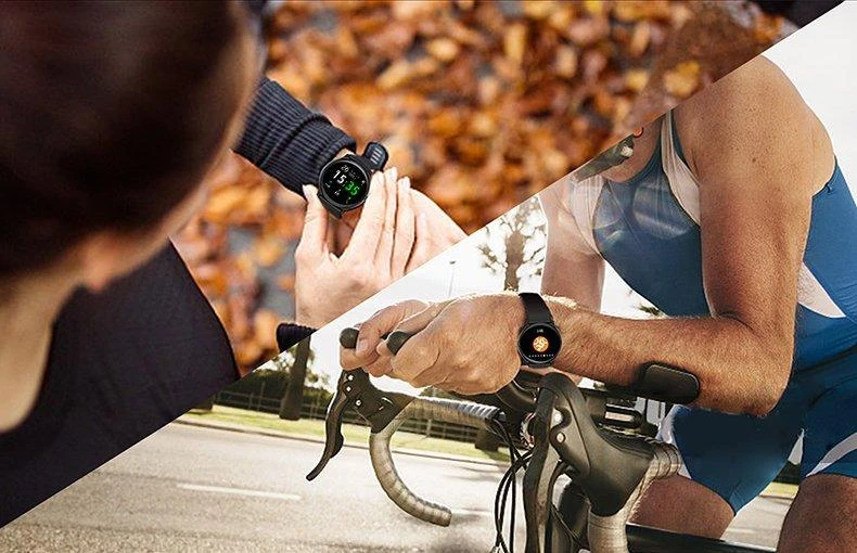 Išmanusis laikrodis  Gino Rossi SW010-16, Auskinės spalvos su baltos spalvos silikoniniu dirželiu