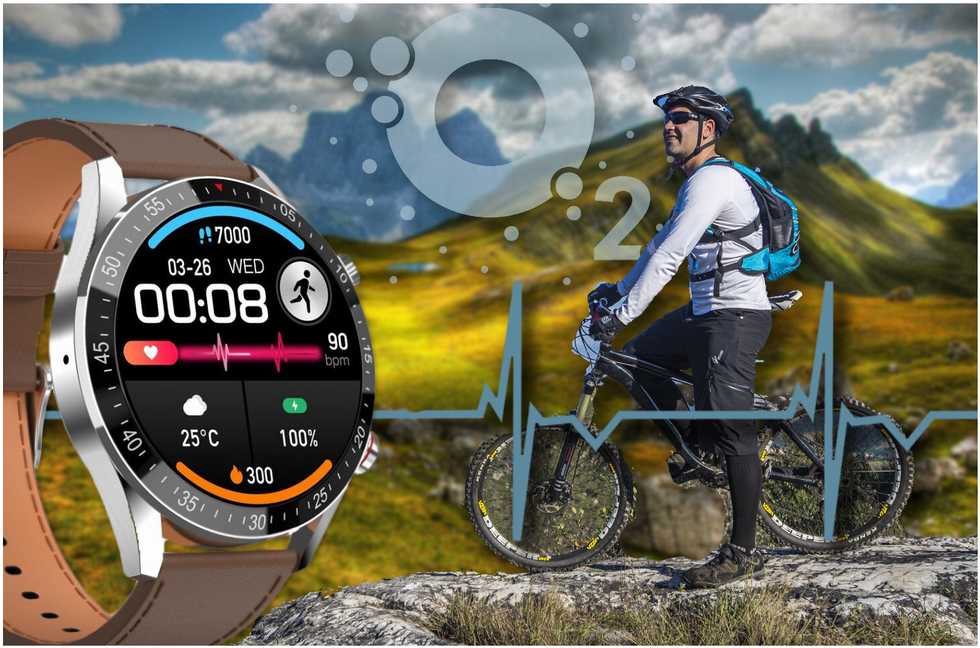 Išmanusis laikrodis Gravity GT4-7, Sidabro spalvos korpusas su rudos spalvos dirželiu