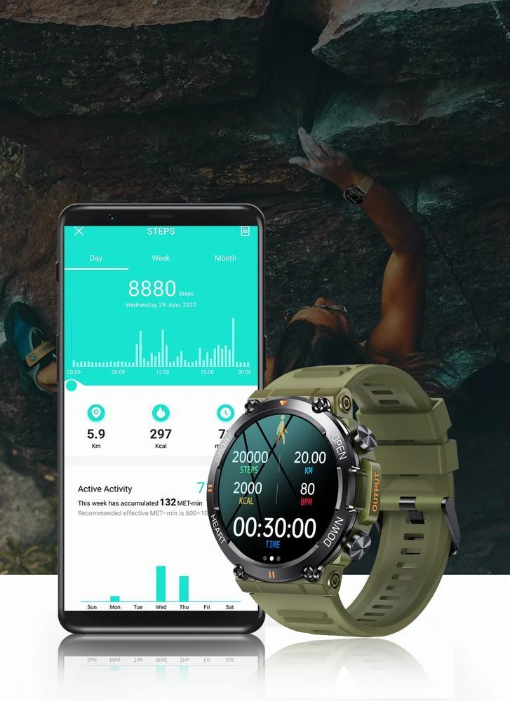 Išmanusis laikrodis Gravity GT7-2 Pro, Juodos spalvos