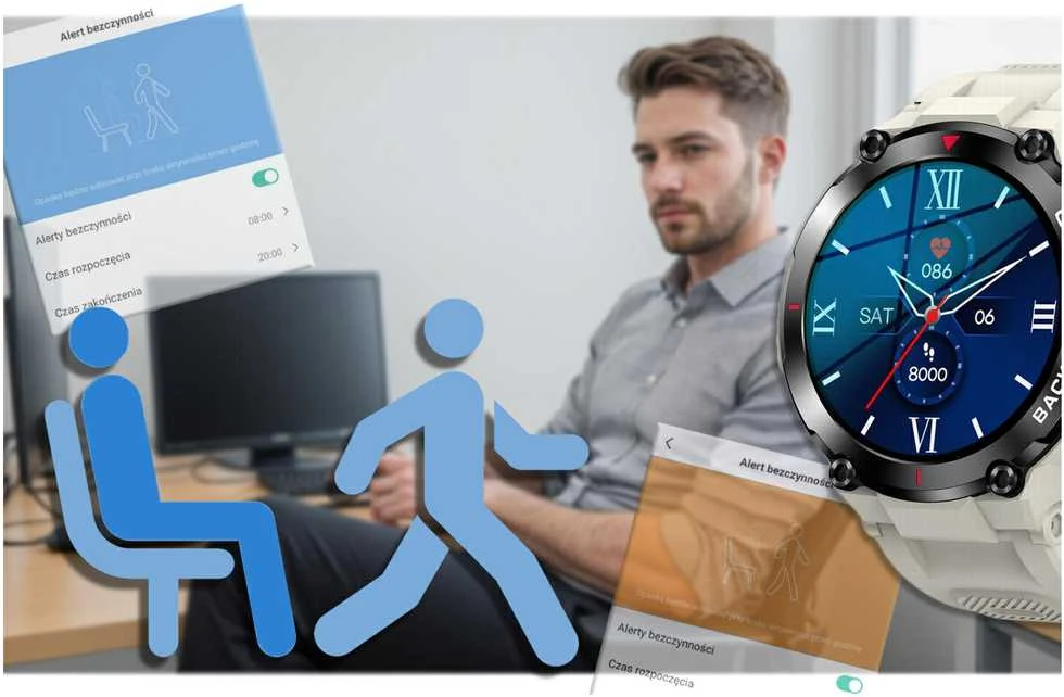 Išmanusis laikrodis Gravity GT8-4, juoda/pilka