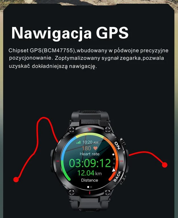 Išmanusis laikrodis Gravity GT8-4, juoda/pilka