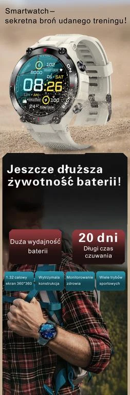 Išmanusis laikrodis Gravity GT8-4, juoda/pilka