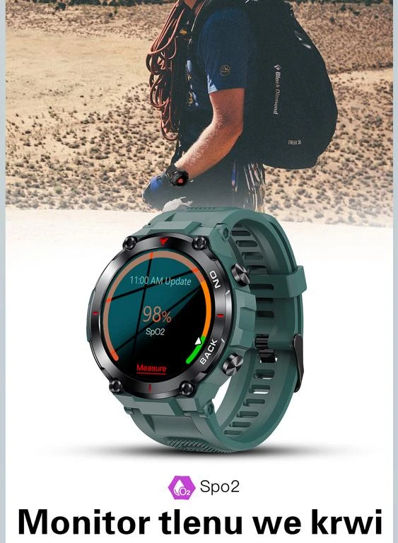 Išmanusis laikrodis Gravity GT8-4, juoda/pilka