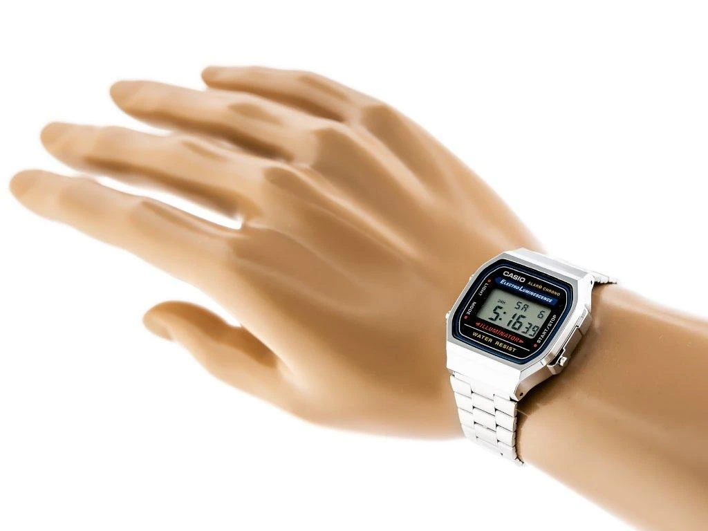 UNISEX CASIO A168WA-1W LAIKRODIS – VINTAGE + DĖŽUTĖ