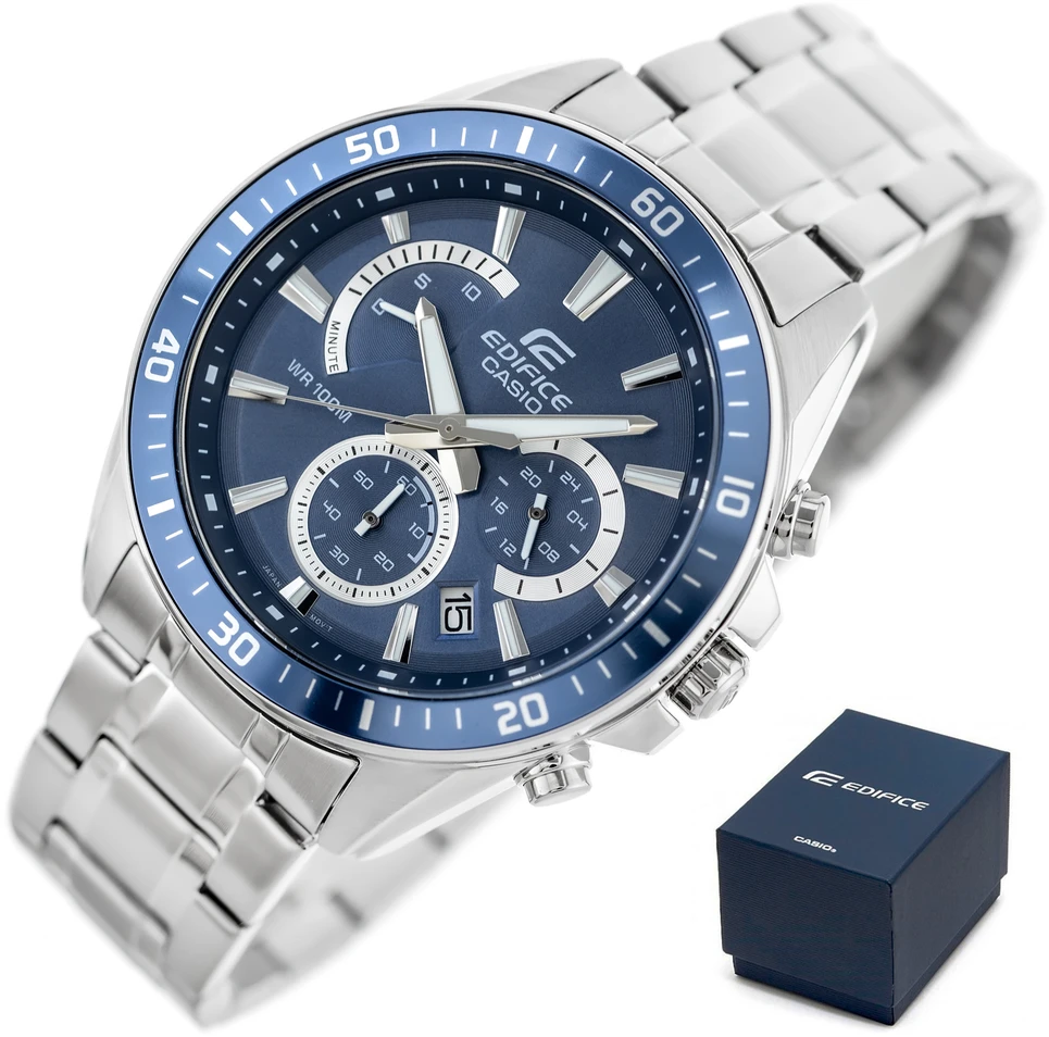 Laikrodis CASIO EDIFICE MEN'S WATCH EFR-552D-2AVUDF - 10ATM (zd094d) + BOX