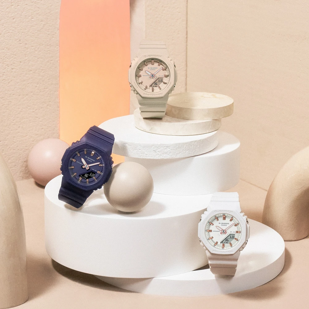Laikrodis Casio G-Shock analoginis-skaitmeninis moteriškas GMA-P2100M-2AER