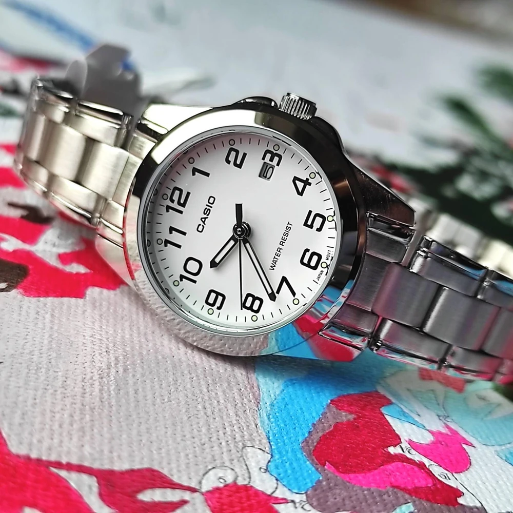 Laikrodis Casio Collection Vintage CASIO COLLECTION LADY DATE - Baltas LTP-1215A-7B2DF