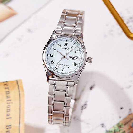Moteriškas laikrodis CASIO LTP-V006D-2B (zd587j) + DĖŽĖ