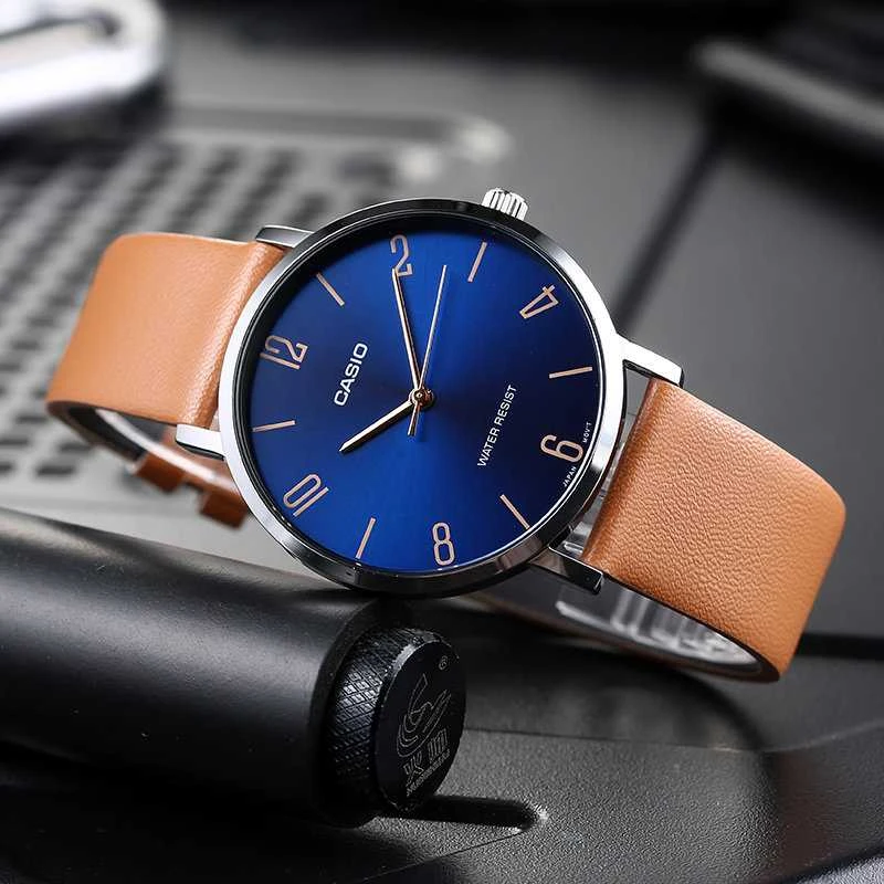 Laikrodis moterims CASIO LTP-VT01L-2B2UDF (zd595a) + dėžutė