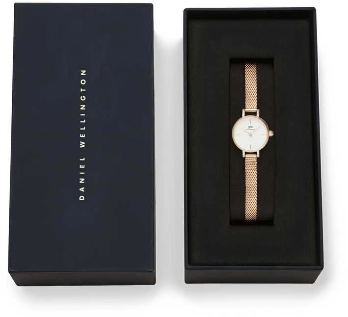 Moteriškas laikrodis DANIEL WELLINGTON Petite Mini Rose Gold Stainless Steel 19mm DW00100744 + BOX (zw523c)