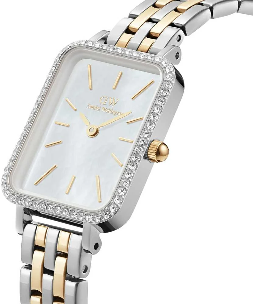 Moteriškas laikrodis DANIEL WELLINGTON Quadro Lumine Bezel 5-Link Two-Tone DW00100671 + BOX (zw519g)
