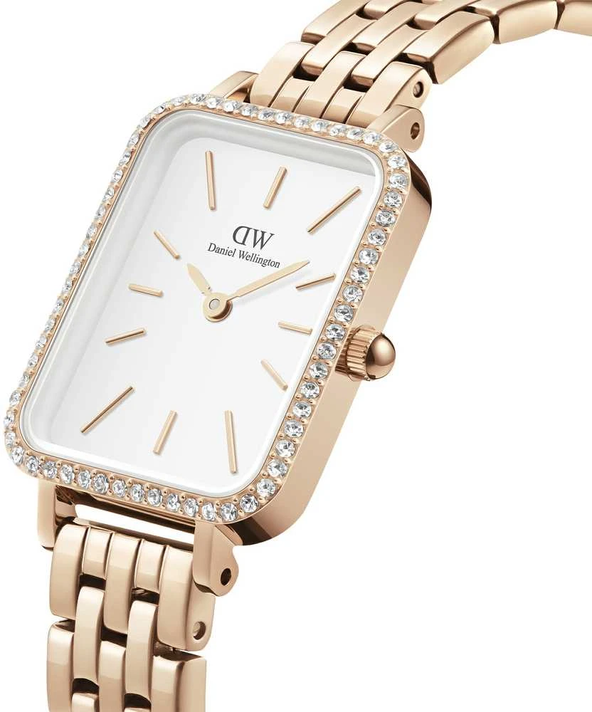 Moteriškas laikrodis DANIEL WELLINGTON Quadro Rose Gold DW00100672 + BOX (zw519h)